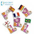 Venta al por mayor de china, metal personalizado, esmalte duro suave, epoxi, oro, plateado, país, bandera nacional, pin, insignia para la venta